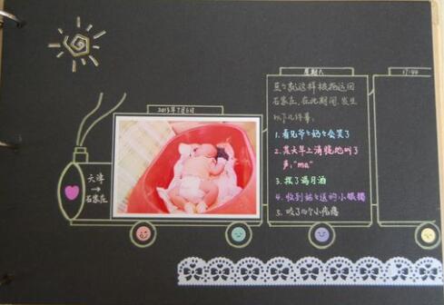 寶寶成長手工diy相冊內(nèi)頁設(shè)計(jì)圖片